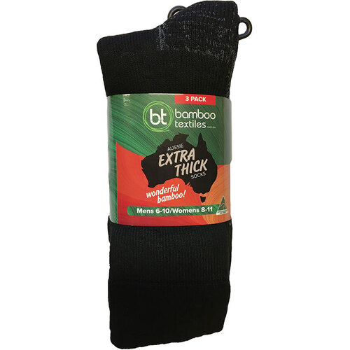 WORKWEAR, SAFETY & CORPORATE CLOTHING SPECIALISTS Aussie Extra Thick Socks - 3 Pack