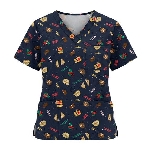 WORKWEAR, SAFETY & CORPORATE CLOTHING SPECIALISTS - Unisex Christmas Scrub Top