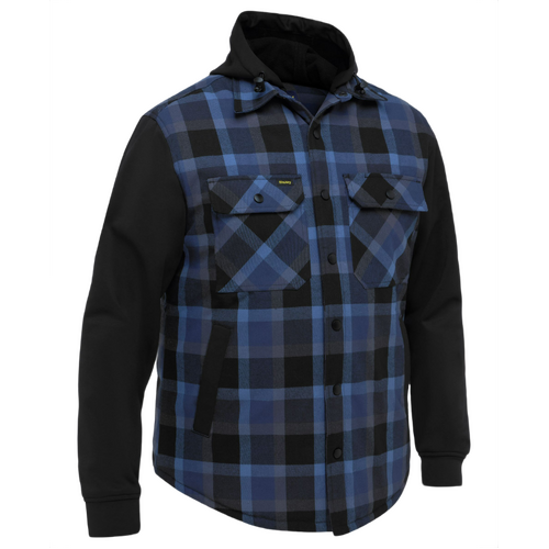 WORKWEAR, SAFETY & CORPORATE CLOTHING SPECIALISTS Contrast Check Hooded Shirt