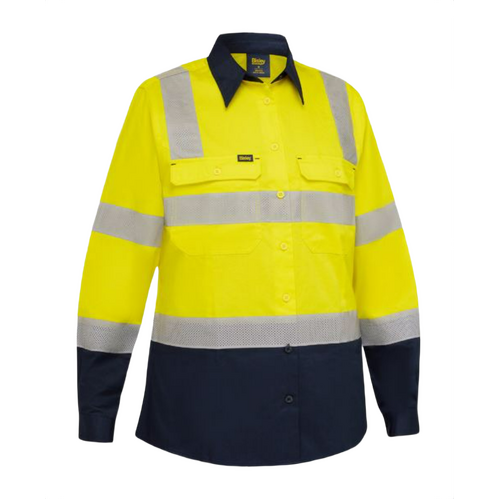 WORKWEAR, SAFETY & CORPORATE CLOTHING SPECIALISTS - Women's Taped Biomotion Hi Vis Cool Lightweight Vented Shirt