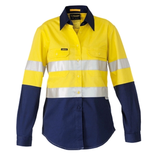 WORKWEAR, SAFETY & CORPORATE CLOTHING SPECIALISTS - 3M Taped 2 Tone Womens Hi Vis Industrial Cool Vent Shirt