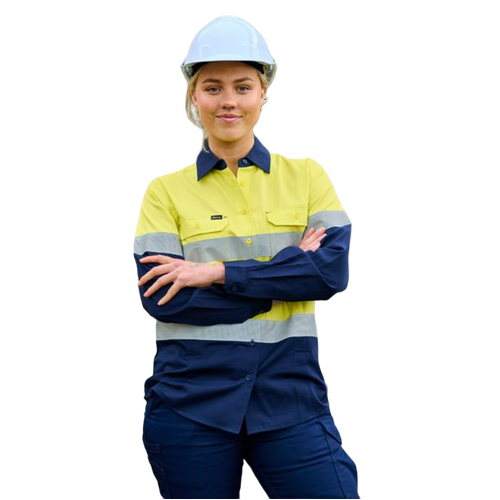 WORKWEAR, SAFETY & CORPORATE CLOTHING SPECIALISTS - Women's Taped Hi Vis Ripstop Vented Shirt