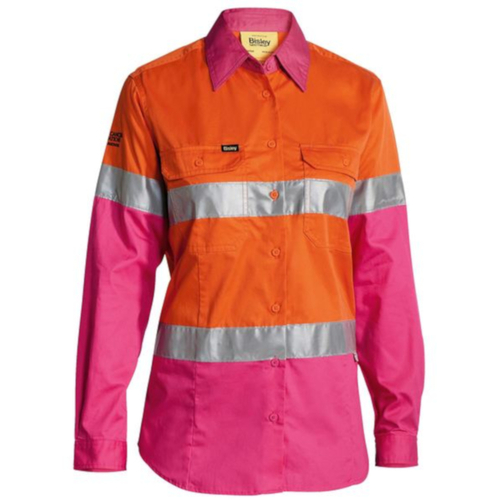 WORKWEAR, SAFETY & CORPORATE CLOTHING SPECIALISTS - Womens Taped Hi Vis Cool Lightweight Drill Shirt