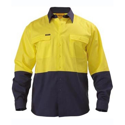 WORKWEAR, SAFETY & CORPORATE CLOTHING SPECIALISTS Hi Vis Drill Shirt - Long Sleeve