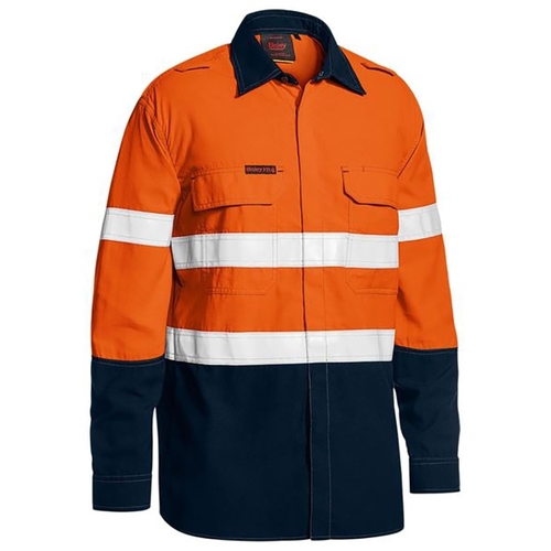 WORKWEAR, SAFETY & CORPORATE CLOTHING SPECIALISTS - Tencate Tecasafe® Plus Taped  Two Tone Hi Vis Fr Lightweight Vented Shirt - Long Sleeve