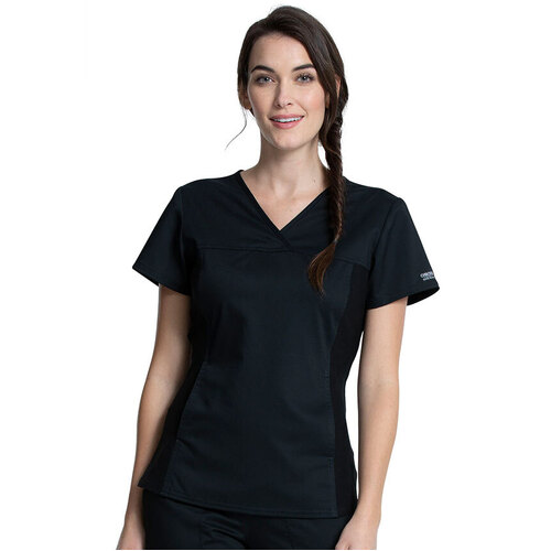 WORKWEAR, SAFETY & CORPORATE CLOTHING SPECIALISTS Revolution Ladies V-Neck Knit Panel Top