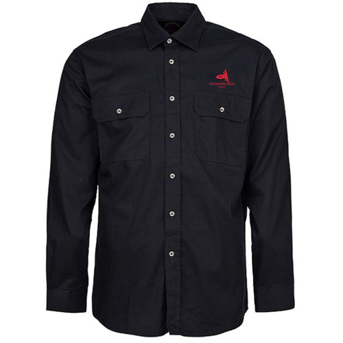 WORKWEAR, SAFETY & CORPORATE CLOTHING SPECIALISTS Men's Pilbara Shirt - Open Front Long Sleeve