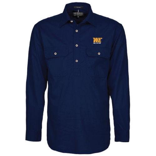 WORKWEAR, SAFETY & CORPORATE CLOTHING SPECIALISTS Men's Pilbara Heavy Weight Closed Front L/S Shirt