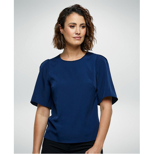 WORKWEAR, SAFETY & CORPORATE CLOTHING SPECIALISTS Echo - Loose Fit Blouse-Navy-10