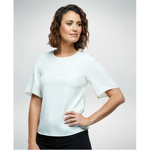 WORKWEAR, SAFETY & CORPORATE CLOTHING SPECIALISTS Echo - Loose Fit Blouse-Vanilla-10