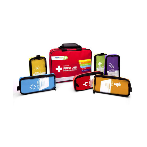 WORKWEAR, SAFETY & CORPORATE CLOTHING SPECIALISTS FIRST AID KIT, MODULAR SURIVIVAL PACK, SOFT CASE WITH INTERNAL MODULES
