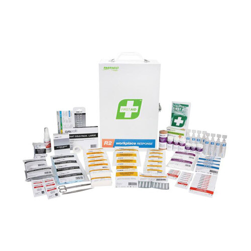 WORKWEAR, SAFETY & CORPORATE CLOTHING SPECIALISTS First Aid Kit, R2, Workplace Response Kit, Metal Wall Mount