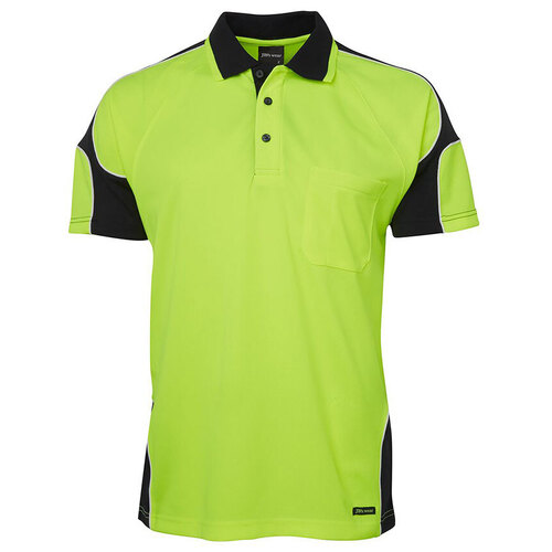 WORKWEAR, SAFETY & CORPORATE CLOTHING SPECIALISTS JB's Hi Vis Short Sleeve Arm Panel Polo