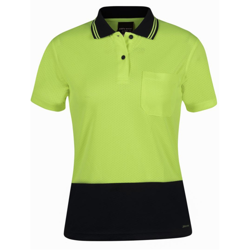 WORKWEAR, SAFETY & CORPORATE CLOTHING SPECIALISTS JB's Ladies Hi Vis Short Sleeve Jaquard Polo