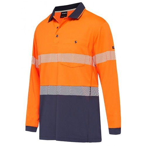 WORKWEAR, SAFETY & CORPORATE CLOTHING SPECIALISTS - Workcool - Hyperfreeze Spliced Taped Polo - Long Sleeve
