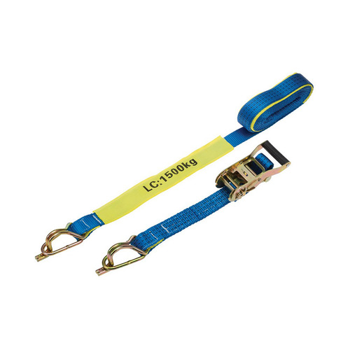 WORKWEAR, SAFETY & CORPORATE CLOTHING SPECIALISTS Ratchet Tie Down 35mmx5m 1.5T Captive J-Hook