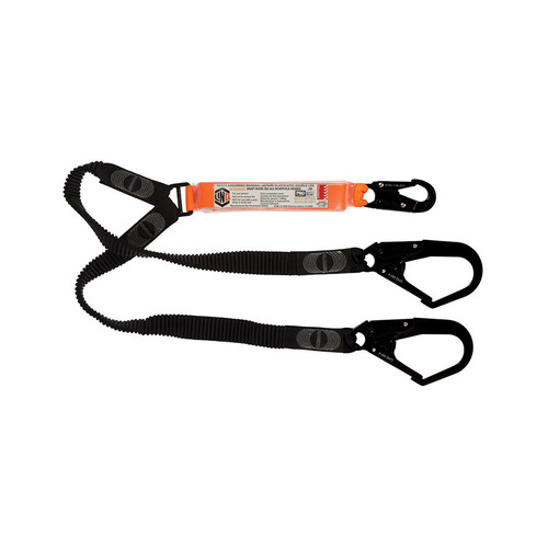 WORKWEAR, SAFETY & CORPORATE CLOTHING SPECIALISTS - Elite Double Leg Elasticated Lanyard with Hardware SN & SD X2