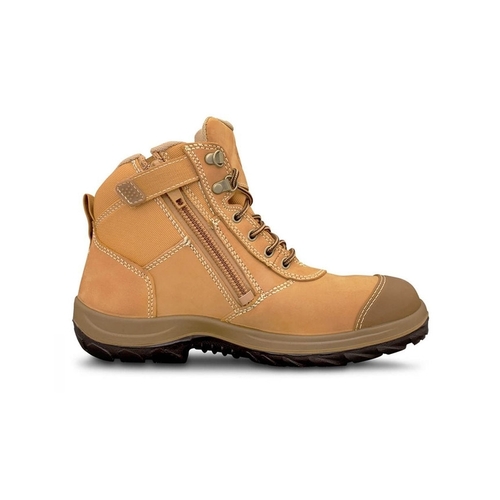 WORKWEAR, SAFETY & CORPORATE CLOTHING SPECIALISTS - WB 34 - Hiker Lace Up Zip Side Boot - Wheat