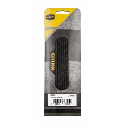 WORKWEAR, SAFETY & CORPORATE CLOTHING SPECIALISTS - Laces - Grey / Black - 155cm