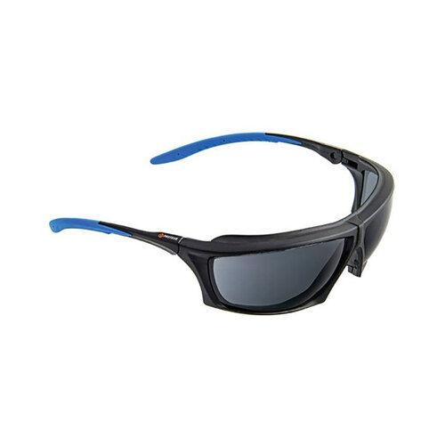 WORKWEAR, SAFETY & CORPORATE CLOTHING SPECIALISTS PROTEUS 2 SAFETY GLASSES SMOKE LENS DUST GUARD, RATCHET ARMS