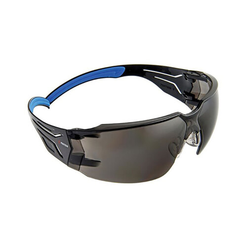 WORKWEAR, SAFETY & CORPORATE CLOTHING SPECIALISTS PROTEUS 4 SAFETY GLASSES SMOKE LENS SUPER FLEX ARMS