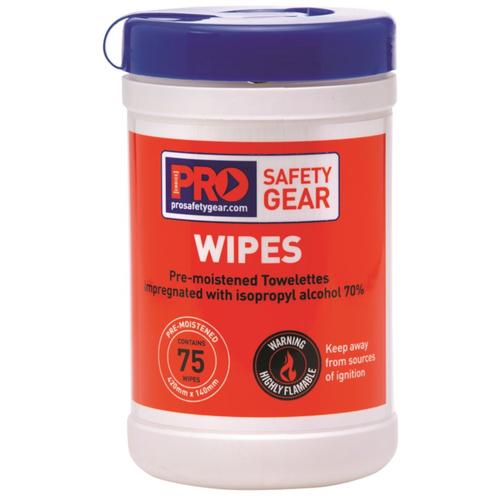 WORKWEAR, SAFETY & CORPORATE CLOTHING SPECIALISTS - Isopropyl Cleaning Wipes - Cannister of 75.