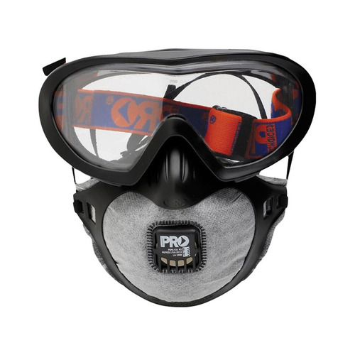 WORKWEAR, SAFETY & CORPORATE CLOTHING SPECIALISTS Filterspec Pro Goggle / Mask Combo P2+Valve+Carbon