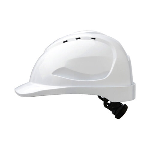 WORKWEAR, SAFETY & CORPORATE CLOTHING SPECIALISTS - V9 Hard Hat Vented Ratchet Harness - White