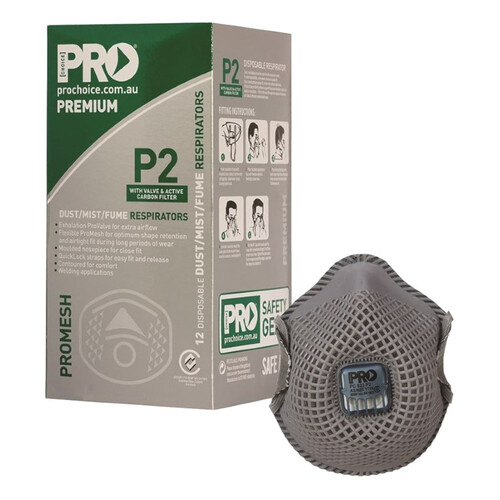 WORKWEAR, SAFETY & CORPORATE CLOTHING SPECIALISTS ProMesh P2 with Valve & Carbon Filter Respirators - Box 12
