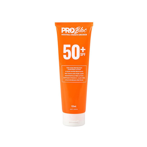 WORKWEAR, SAFETY & CORPORATE CLOTHING SPECIALISTS - PROBLOC SPF 50 + Sunscreen 125mL Squeeze Bottle