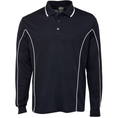 WORKWEAR, SAFETY & CORPORATE CLOTHING SPECIALISTS Podium Long Sleeve Piping Polo