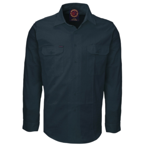 WORKWEAR, SAFETY & CORPORATE CLOTHING SPECIALISTS - Open Front Shirt - Long Sleeve