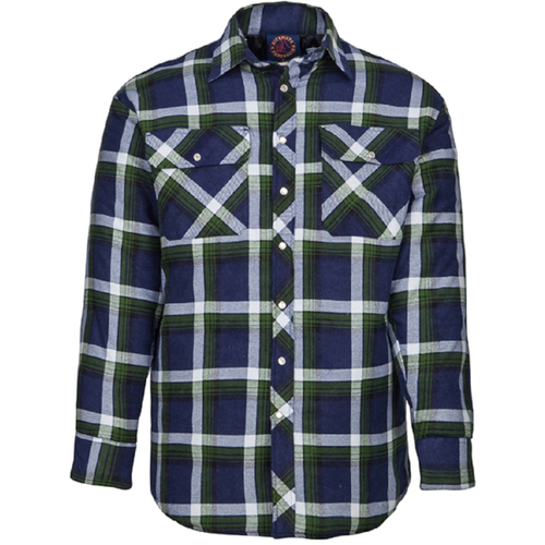 WORKWEAR, SAFETY & CORPORATE CLOTHING SPECIALISTS - Open Front Flannelette Quilted Shirt