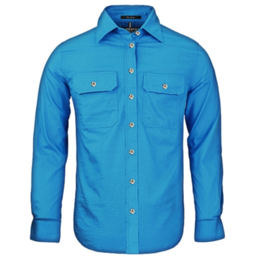 WORKWEAR, SAFETY & CORPORATE CLOTHING SPECIALISTS Women's Pilbara Shirt - Open Front - Long Sleeve