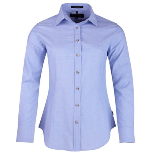 WORKWEAR, SAFETY & CORPORATE CLOTHING SPECIALISTS Pilbara Ladies Chambray Long Sleeve Shirt