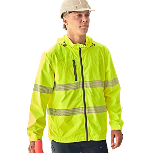 WORKWEAR, SAFETY & CORPORATE CLOTHING SPECIALISTS Unisex Super Light Segmented Tape Packable Rain Jacket