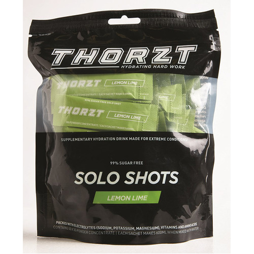 WORKWEAR, SAFETY & CORPORATE CLOTHING SPECIALISTS - Sugar Free Solo Shot - 50 x 3gm Sachets - Lemon Lime