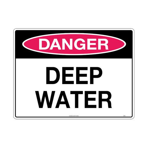 WORKWEAR, SAFETY & CORPORATE CLOTHING SPECIALISTS - 600x400mm - Metal - Danger Deep Water