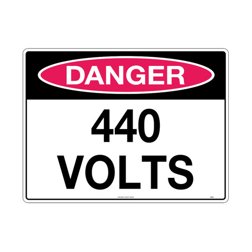 WORKWEAR, SAFETY & CORPORATE CLOTHING SPECIALISTS - 600x400mm - Corflute - Danger 440 Volts