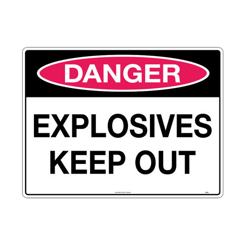 WORKWEAR, SAFETY & CORPORATE CLOTHING SPECIALISTS - 300x225mm - Metal - Danger Explosives Keep Out