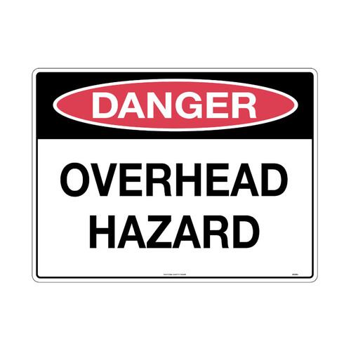 WORKWEAR, SAFETY & CORPORATE CLOTHING SPECIALISTS - 600x400mm - Class 1 - Metal - Danger Overhead Hazard