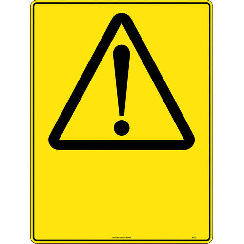 WORKWEAR, SAFETY & CORPORATE CLOTHING SPECIALISTS - 600x400mm - Metal - Caution Triangle Symbol Blank