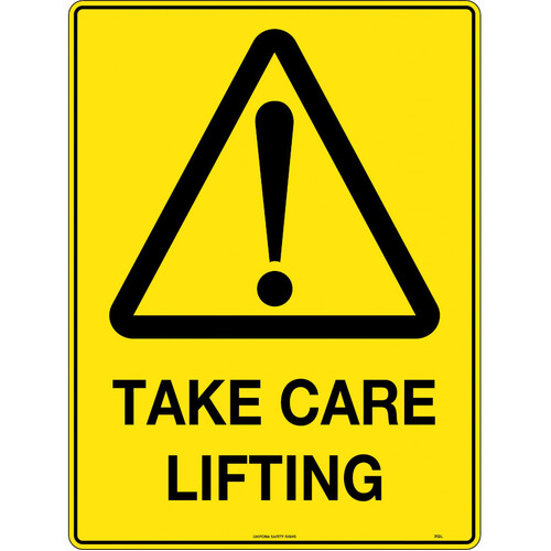 WORKWEAR, SAFETY & CORPORATE CLOTHING SPECIALISTS - 300x225mm - Metal - Take Care Lifting