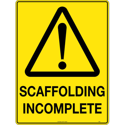 WORKWEAR, SAFETY & CORPORATE CLOTHING SPECIALISTS - 600x400mm - Metal - Scaffolding Incomplete