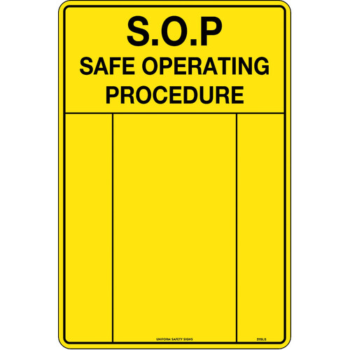 WORKWEAR, SAFETY & CORPORATE CLOTHING SPECIALISTS - 450x300mm - Metal - Safe Operating Procedure