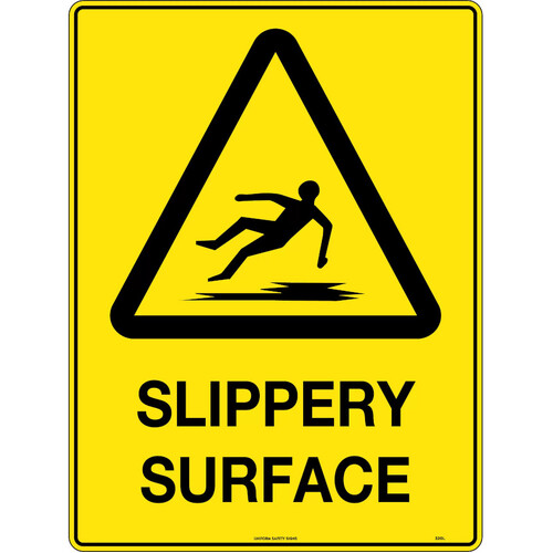 WORKWEAR, SAFETY & CORPORATE CLOTHING SPECIALISTS - 600x400mm - Metal - Caution Slippery Surface