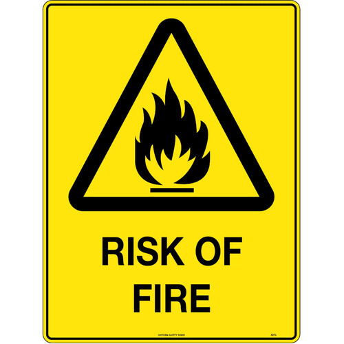 WORKWEAR, SAFETY & CORPORATE CLOTHING SPECIALISTS - 600x400mm - Metal - Caution Risk of Fire