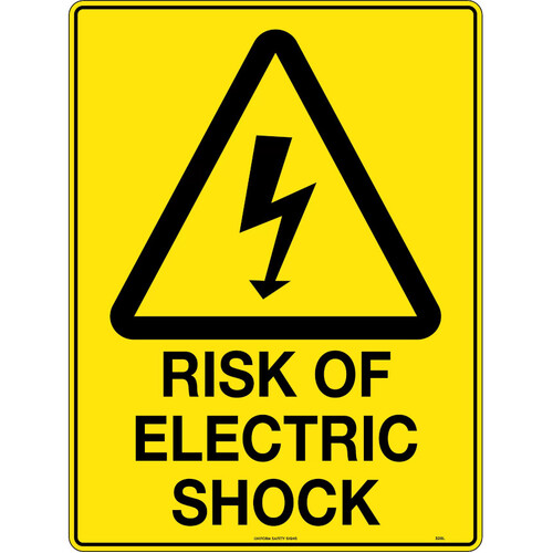 WORKWEAR, SAFETY & CORPORATE CLOTHING SPECIALISTS - 600x400mm - Metal - Caution Risk of Electric Shock