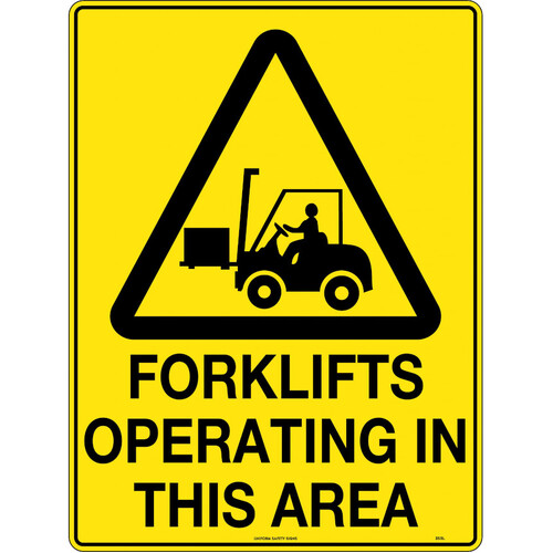 WORKWEAR, SAFETY & CORPORATE CLOTHING SPECIALISTS - 450x300mm - Metal - Forklifts Operating in This Area