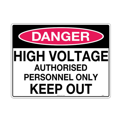 WORKWEAR, SAFETY & CORPORATE CLOTHING SPECIALISTS - 450x300mm - Poly - High Voltage